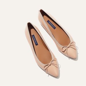 Margaux Pointe Ballet Flats in Rose Nappa